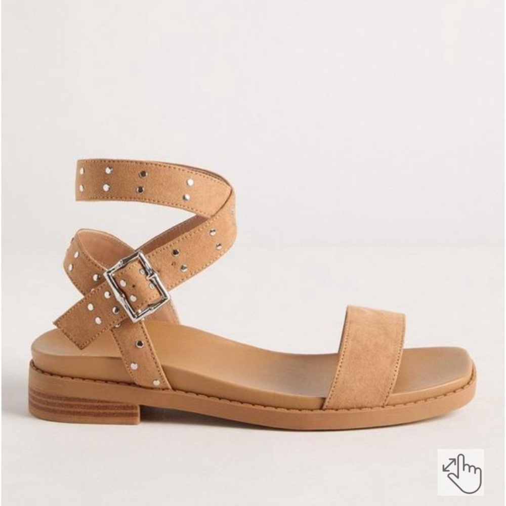 Torrid Tan Sandals with Silver Accents